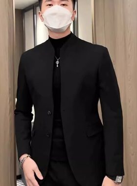 休闲百搭中国风中山装外套