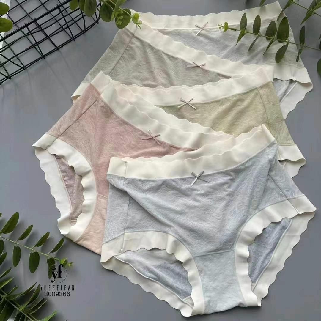玥非凡盒装妆花绸3009366飘飞中腰超薄舒适透气抗菌柔软三角内裤