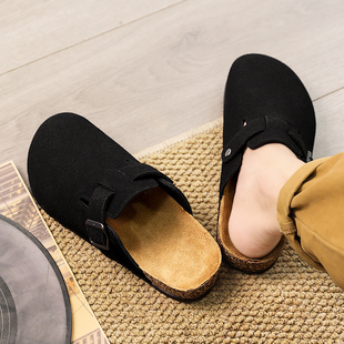 47办公室沙滩凉鞋 勃肯包头半拖鞋 外穿一脚蹬运动4546大码 春季 男款