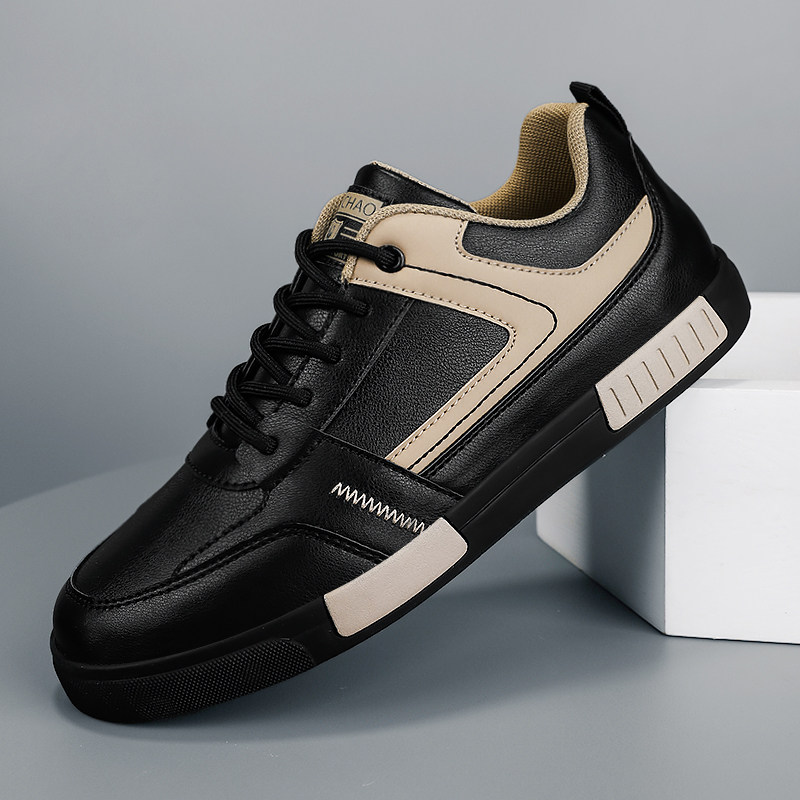 冬季男鞋专用男士运动休闲黑色板鞋皮面防水上班工作厨房厨师皮鞋,流行男鞋,单鞋,淘宝优惠券,粉丝福利购,淘宝优惠卷