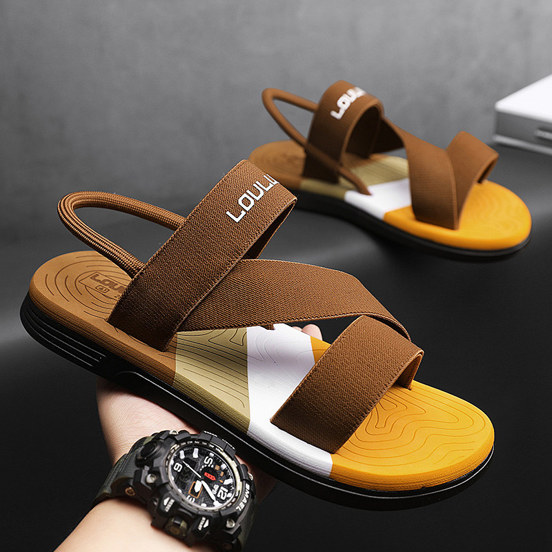 BEACH SANDALS FOR MEN WEAR NON-SLIP AND ANTI-ODOR OUTSIDE IN SUMMER TEENAGERS DRIVE TO WORK SPORTS SOFT SOLES VIET NAM SANDALS