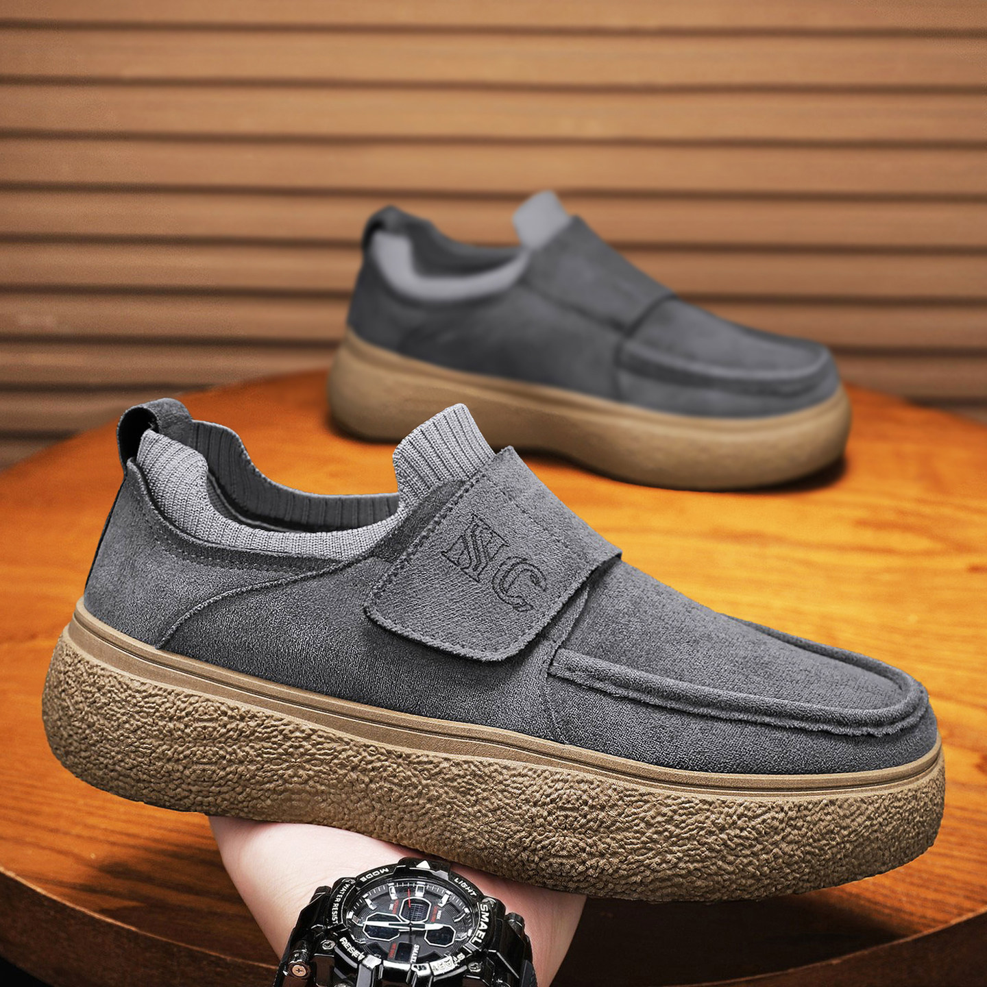 勃肯男鞋冬季运动防滑软底耐磨一脚蹬休闲工作上班开车豆豆乐福鞋,流行男鞋,单鞋,淘宝优惠券,粉丝福利购,淘宝优惠卷