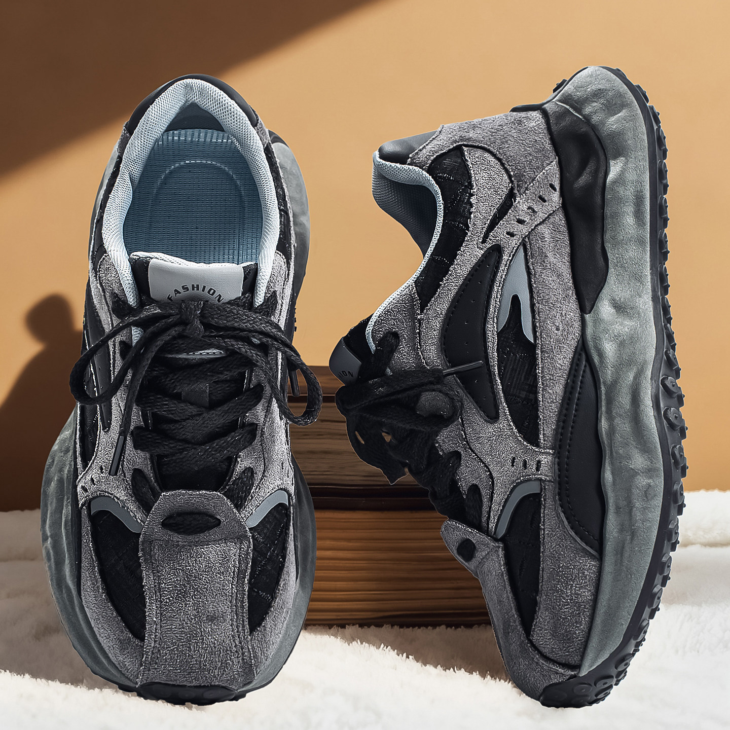 阿甘男鞋冬季休闲运动跑步防滑舒适软底不累脚学生增高复古老爹鞋,流行男鞋,时尚休闲鞋,淘宝优惠券,粉丝福利购,淘宝优惠卷