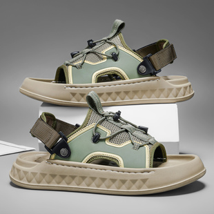 外穿溯溪户外软底开车专用防滑耐磨运动沙滩凉拖 夏季 越南凉鞋 男士