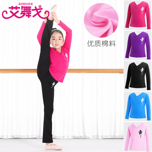 艾舞戈女童舞蹈服秋冬中国舞套装