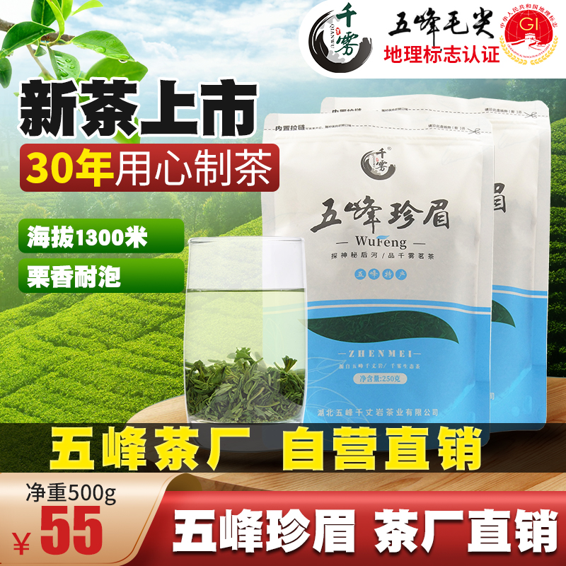 【2025新茶现货】五峰珍眉散装炒青湖北毛尖茶叶宜昌三峡绿茶500g