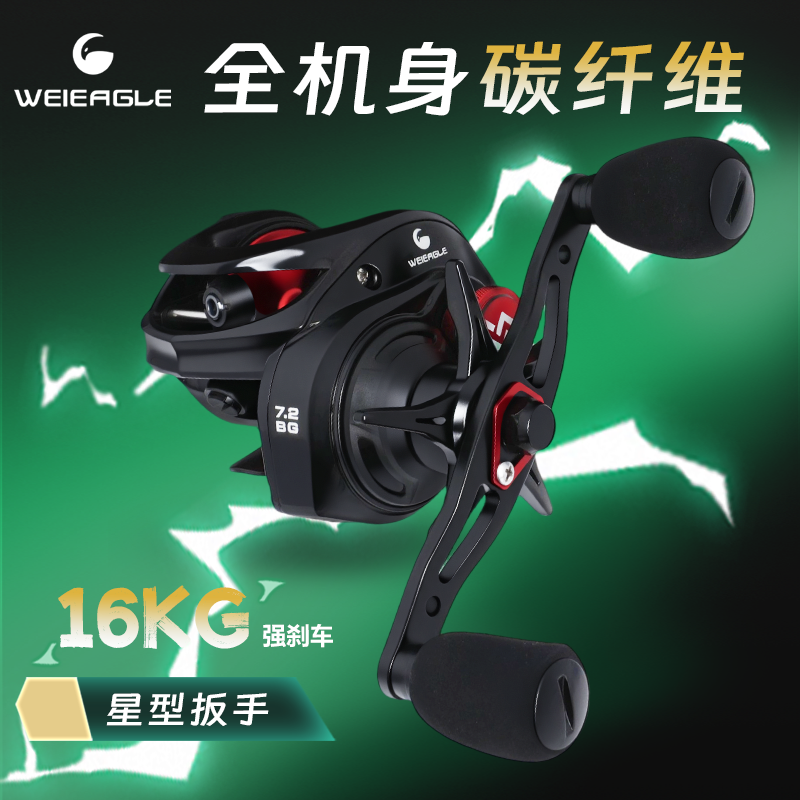 鲸澜/Jilan水滴轮SW360远投轮铁板轮双摇臂防海水海钓船钓锚鱼轮