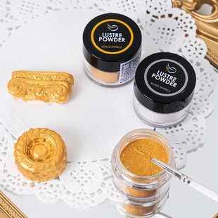 可食用翻糖蛋糕闪金闪银色素珠光星空酒巧克力淋面色粉面包金色