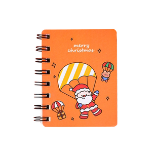 圣诞线圈小本子记事本小本本空白便携小号口袋单词笔记本可爱迷你作业本小学生班级奖励小奖品文具圣诞节礼物