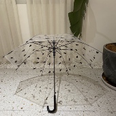 出日本可爱猫咪透明雨伞 轻量长柄小清新便携自动学生网红街拍伞