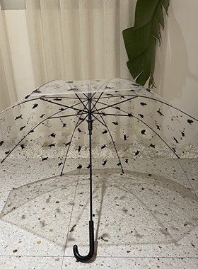 日本猫咪轻量小清新便携透明雨伞