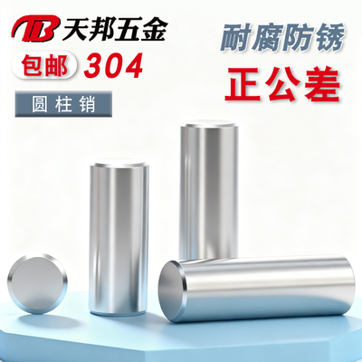 304不锈钢正公差圆柱销m6高精度GB119.1实心定位销子M2M3M4M5M6M8