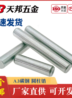 GB119  A3碳钢圆柱销定位销钉固定销 销子铁销钉 M3M4M5M6M8M10mm