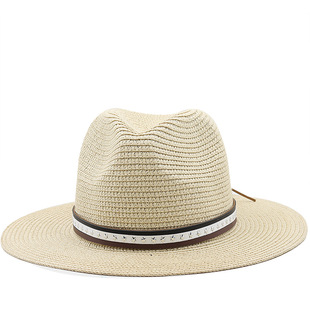 亚马逊ebay男女遮阳防晒太阳帽 旅游出行草帽 巴拿马爵士礼帽