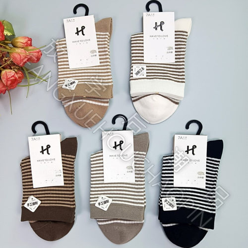 不得不爱吸湿排汗女百棉中筒袜