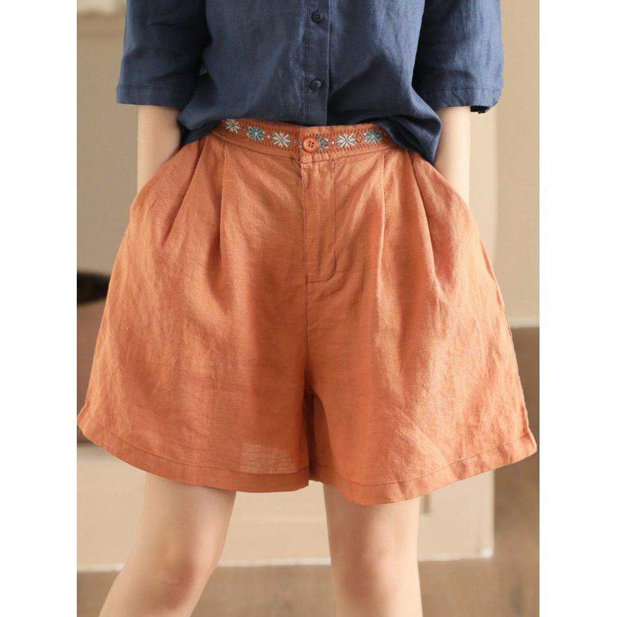 休闲裤女大码胖mm小个子2026春夏宽松文艺棉麻阔腿裤高腰五分短裤,女装/女士精品,休闲裤,淘宝优惠券,粉丝福利购,淘宝优惠卷