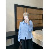 上衣女大码 外套衬衣长袖 胖mm遮肚子2026春秋宽松时尚 文艺刺绣衬衫