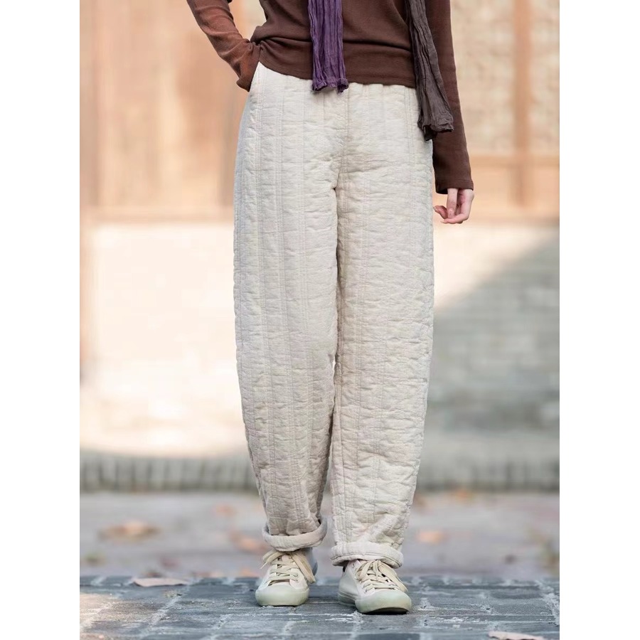 百搭显瘦直筒裤裤加厚棉裤外穿