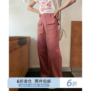 你好卡农 设计感直筒休闲裤女2024年新款高腰显瘦小个子裤子夏季