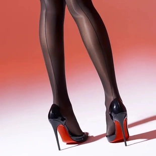 黑色红底高跟鞋床上性感2025新款御姐斩男夜店尖头细跟侧空单鞋女