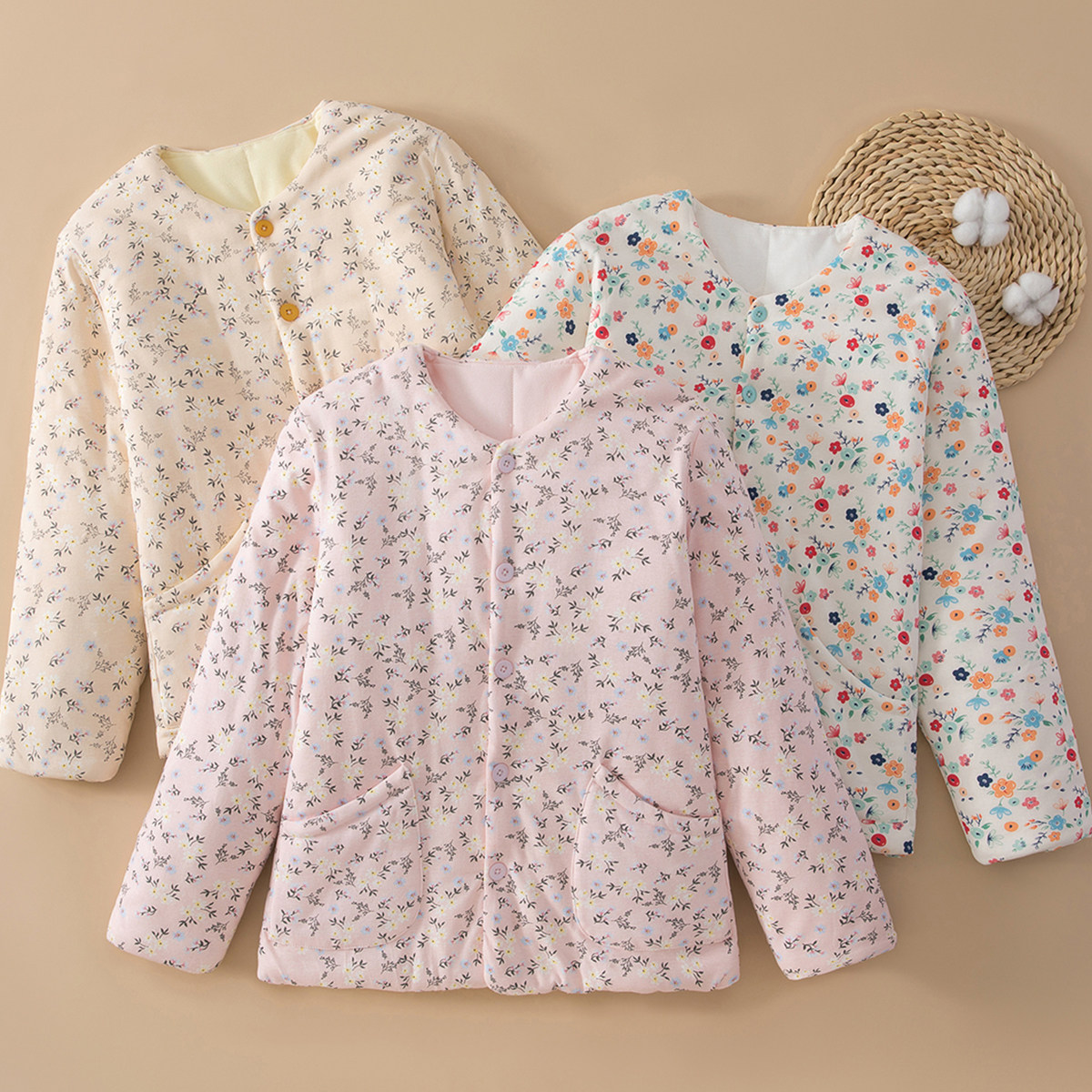 纯棉花棉袄女士中厚保暖内穿棉服冬装贴身内胆针织夹棉修身小棉袄