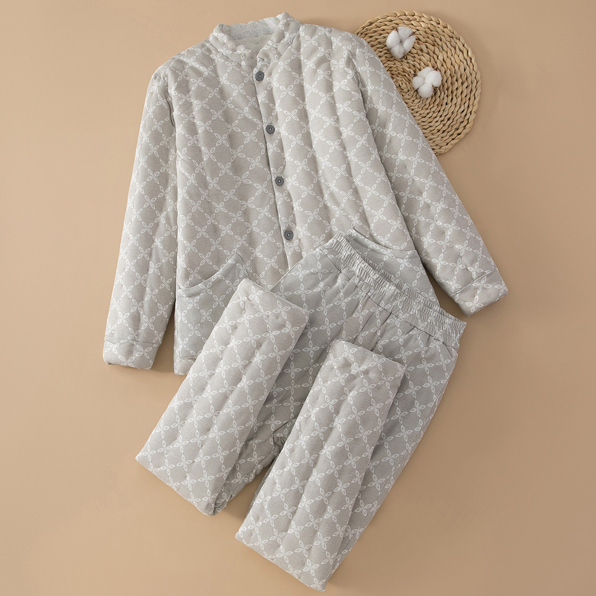 纯棉花手工棉袄棉裤套装女士冬加厚保暖防寒棉服妈妈传统棉衣内胆