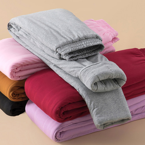 女士天然纯棉花棉裤内穿保暖裤