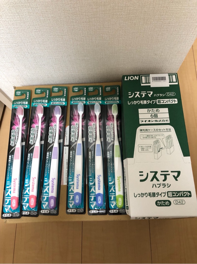 24支牙刷D42日本狮王Systema超细硬毛耐温80度 7天内日本发货空运