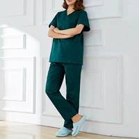 Женские темно-зеленые хлопковые рукава с короткими рукавами.