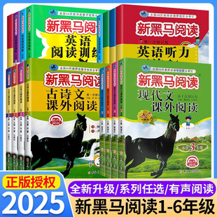 2026新黑马阅读一二三年级四五六年级上下册语文英语阅读理解专项训练书天天练每日一练小学生古诗文现代文课外阅读理解全国人教版