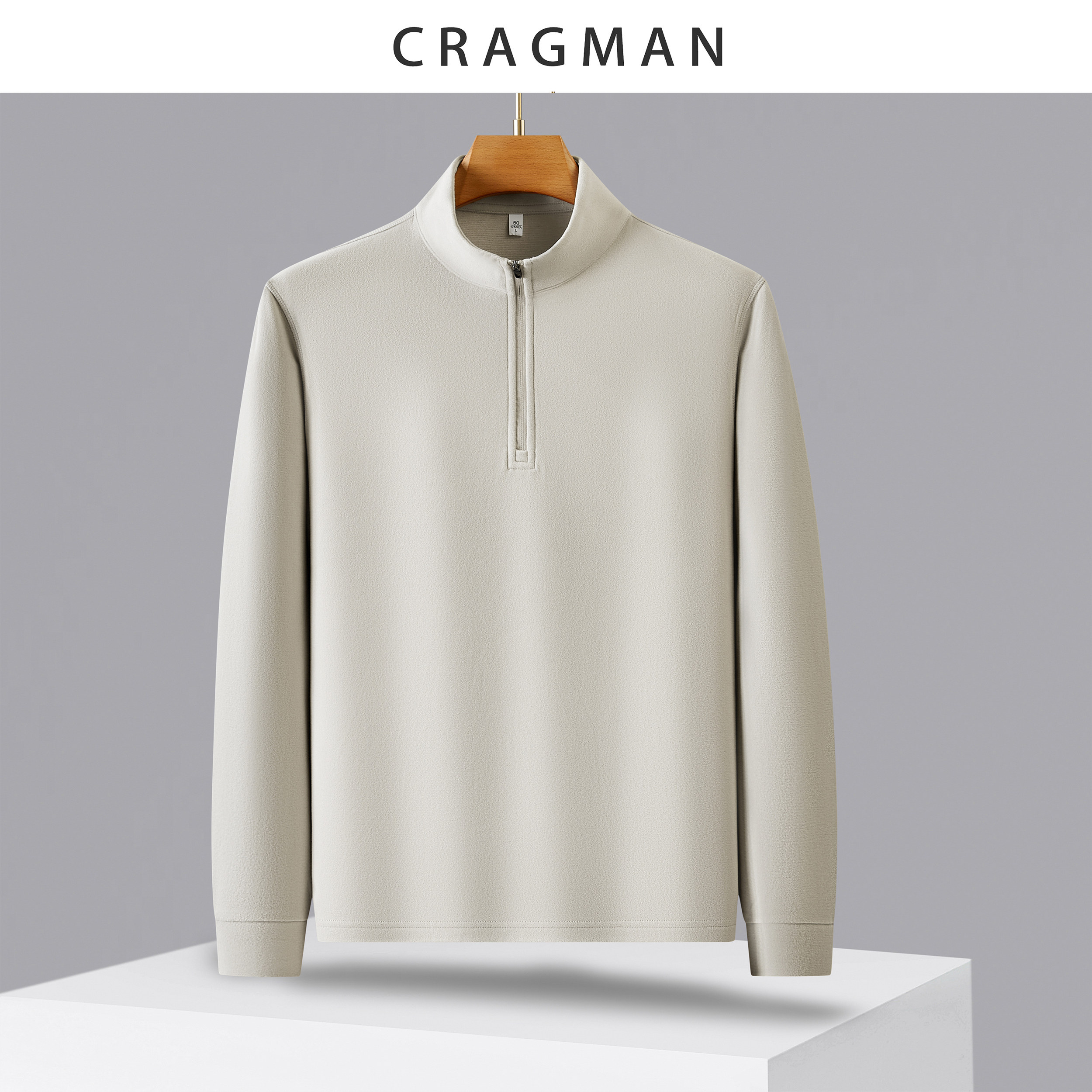 【言选好物】克拉格曼男装立领半拉链卫衣D5T274001衣长64-74