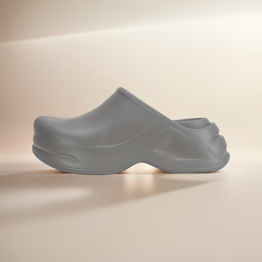 简约坡跟包头增高包头鞋