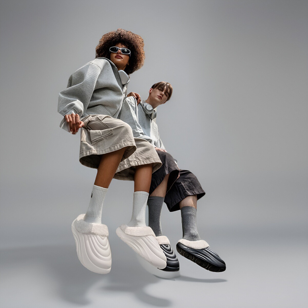 加绒包头鞋保暖棉拖鞋