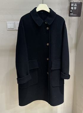 Original design 高端欧货 110支15.2羊绒双面呢可拆卸小翻领大衣