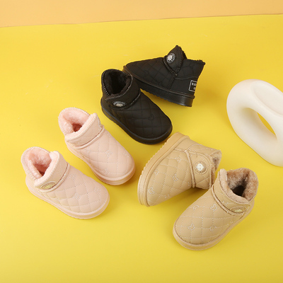 2025新款儿童雪地靴男女童冬季加厚加绒保暖棉鞋防滑儿童棉靴子