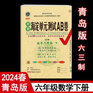 同步测试卷期中期末试卷 QD版 青岛版 2024年春非常海淀单元 神龙教育 6六年级数学下册 63制6六年级下数学课本单元 六三制 测试AB卷