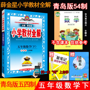 2026年春薛金星小学教材全解 5五年级数学下册 青岛版(五四制) QD版54制全解5五下数学课本教材同步讲解练习册辅导工具书 金星教育
