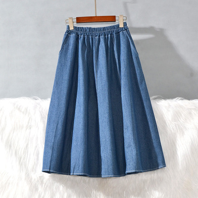 口袋牛仔半身裙牛仔裙