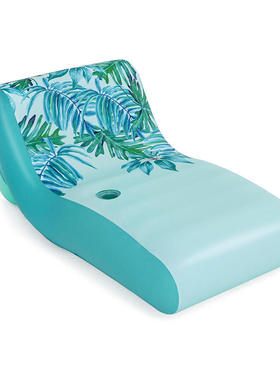 Bestway43402跨镜热卖充气浮圈靠背躺椅单人充气浮床水床浮排浮圈