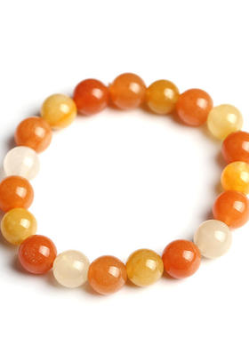 天然金丝玉手串 时尚新款男女新疆金丝玉手链 玉石串珠情侣款