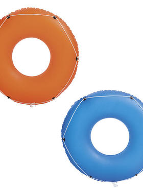 Bestway36120纯色游泳绳圈 成人儿童泳圈救生圈 泳池充气戏水装备