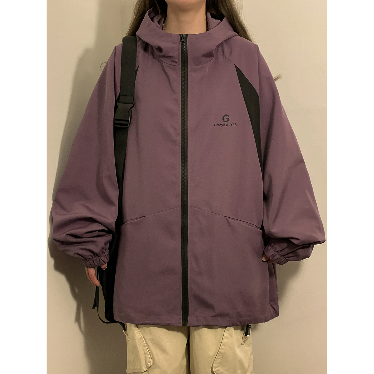 916-959-特P50无差价秋装冲锋衣美式大码连帽夹克白底M-5XL，男装夹克，星座916
