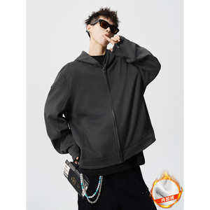 916-W96绒-特P78薄款W96-特P68现货秋冬重磅正肩机车连帽卫衣,半身黑裙如何搭配秋冬图片