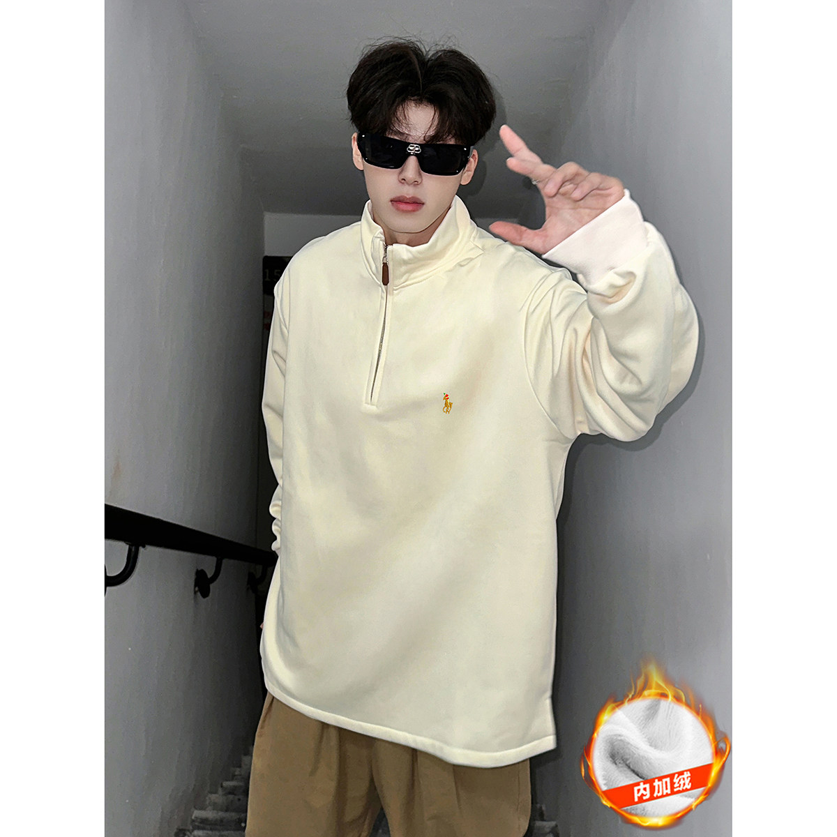 916-W86绒-特P58无差价重磅高品质开叉加绒卫衣，男装卫衣，星座916