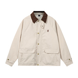 916-968-特P85无差价秋装美式潮设计感工装夹克白底M-3XL，男装夹克，星座916