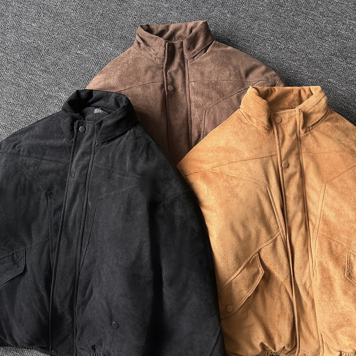 916-8001-P120年货节深度库存赤兔棉服美式麂皮绒棉衣假模，男装棉衣，星座916