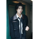 916-8003-特P88无差价棉春装撞色翻领夹克【黑色网图慎用】，男装夹克，星座916