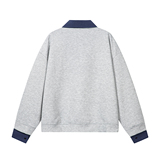 916-W97-特P55无差价现货重磅2026春装新款拼接假两件卫衣白底，男装卫衣，星座916