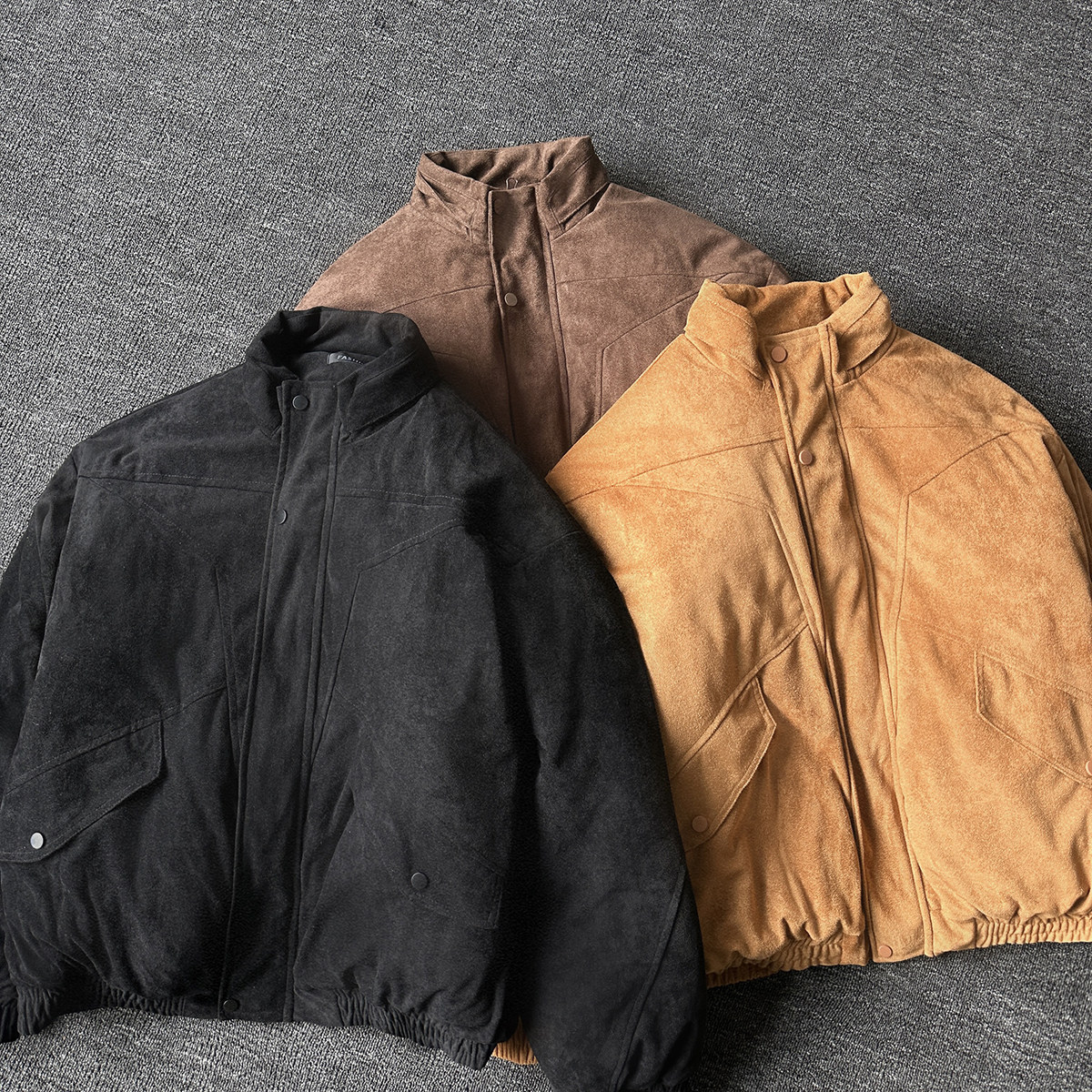 916-8001-P120深度库存赤兔棉服美式麂皮绒棉衣假模，男装棉衣，星座916