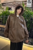 916-966-特P88无差价可脱卸帽秋美式连帽PU皮衣夹克港风M-3XL，男装夹克，星座916
